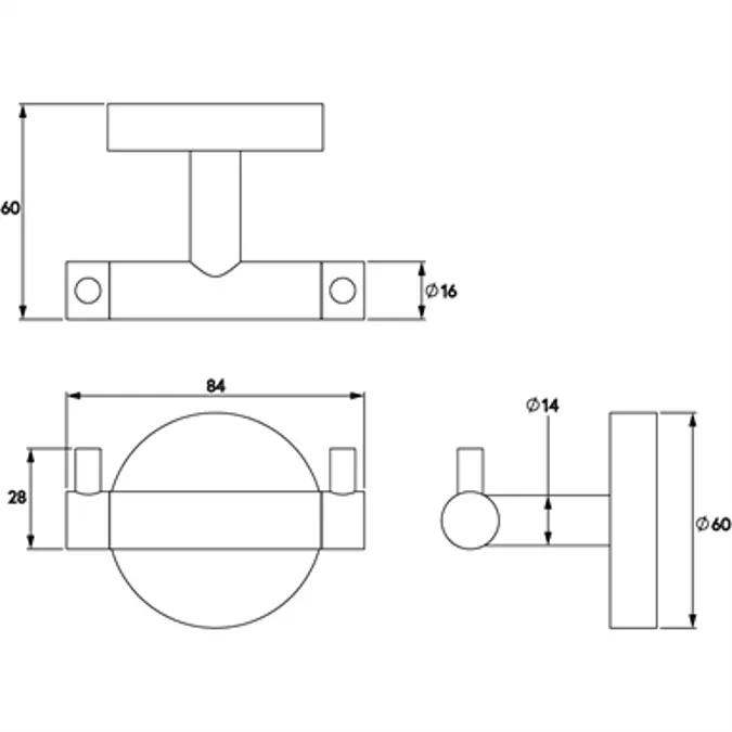 BIM objects - Free download! Carina - Double Robe Hook | BIMobject