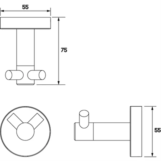 BIM objects - Free download! Callisto - Double Robe Hook | BIMobject