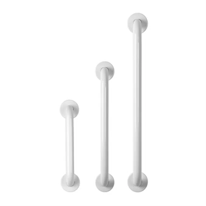 BIM objects - Free download! White SS Straight Grab Rail 300mm, 450mm ...