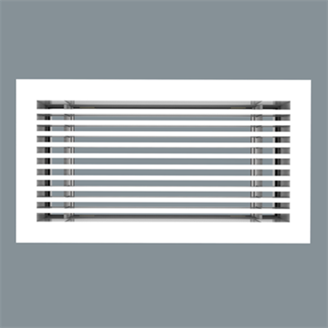 Extruded Aluminum Linear Bar Grille - 1" Border, 7/32" Bars on 1/2" Centers - Model 2000