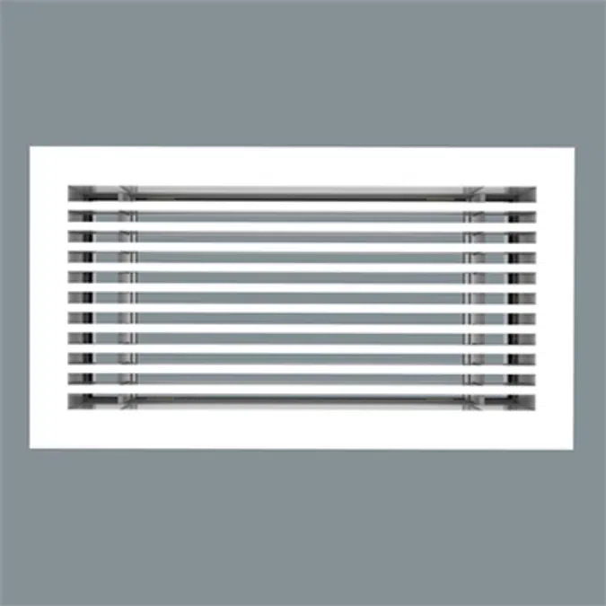 Extruded Aluminum Linear Bar Grille - 1" Border, 7/32" Bars on 1/2" Centers - Model 2000