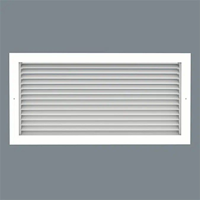 Roll-Formed Aluminum Return Grille - 45° Louvered Face - Surface Mount - Model RH-1