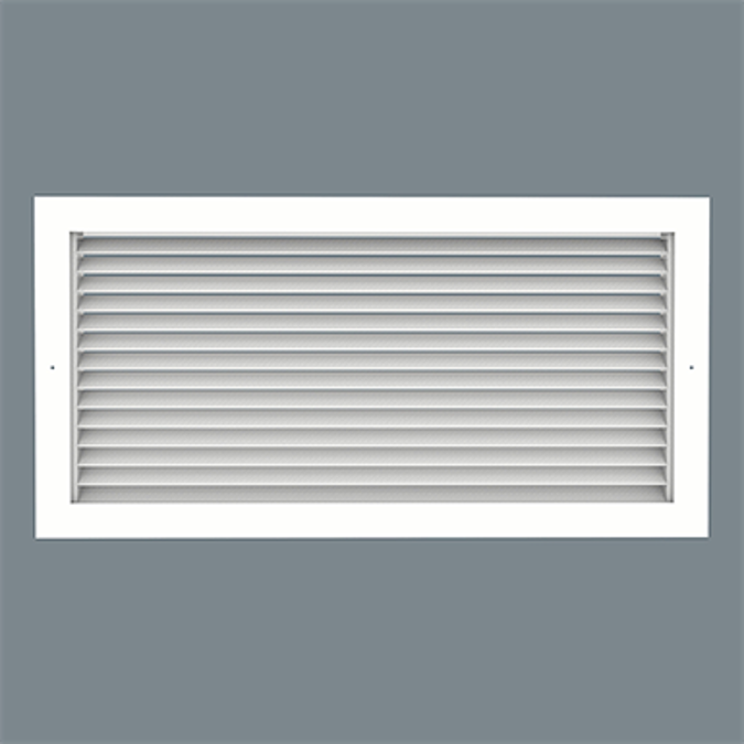 Roll-Formed Aluminum Return Grille - 45° Louvered Face - Surface Mount - Model RH-1