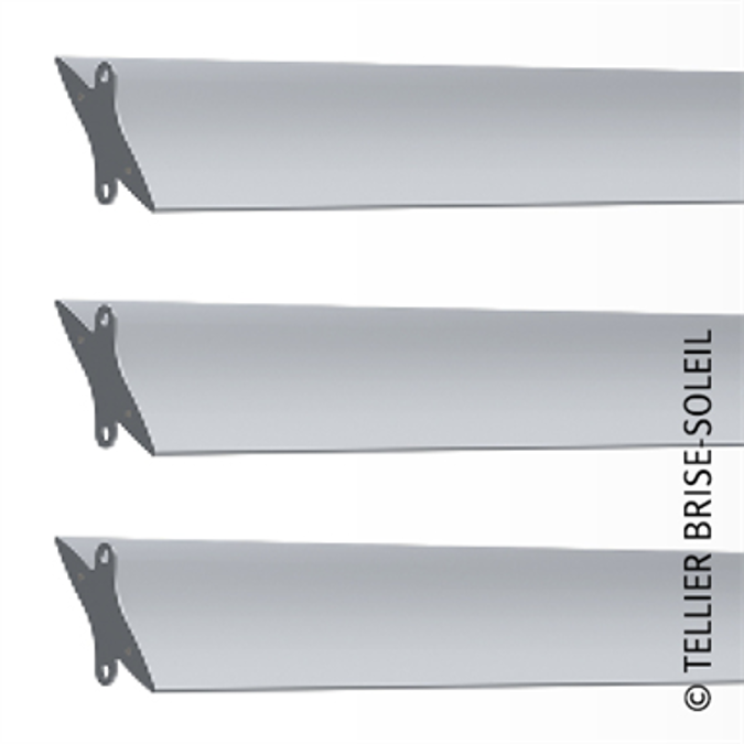 Sunbreaker between wing tips horizontal, vertical and standing blades - Azur range