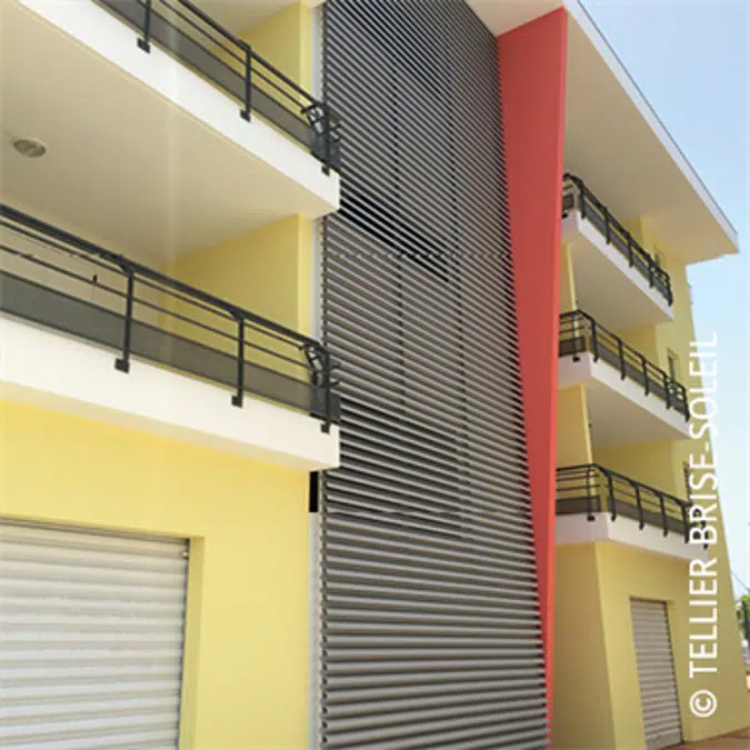 Ventilated wall cladding with long slats - Façad'Ligne range