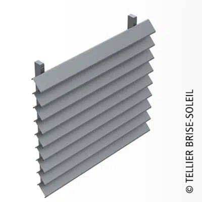 画像 Sun shade with clip-on blades for vertical installation - Canicule range