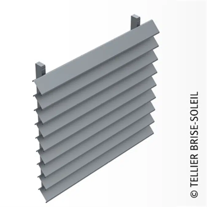 Sun shade with clip-on blades for vertical installation - Canicule range