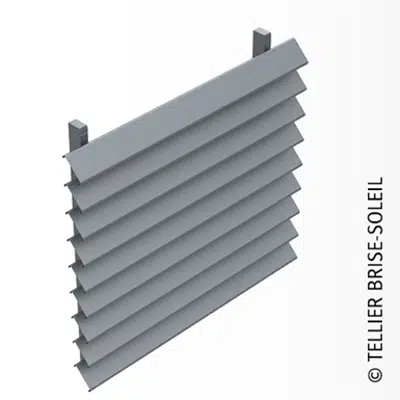 Sun shade with clip-on blades for vertical installation - Canicule range图像