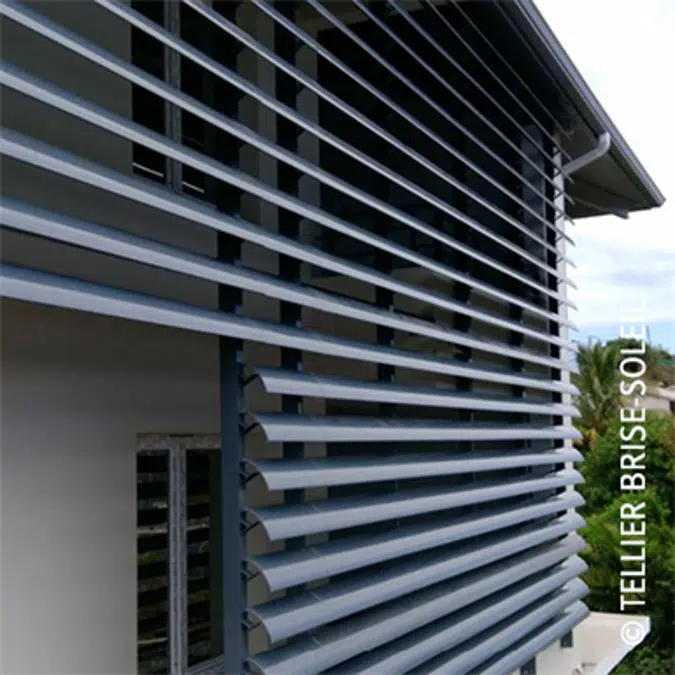 Brise-soleil à lames clipsables pose verticale - Canicule