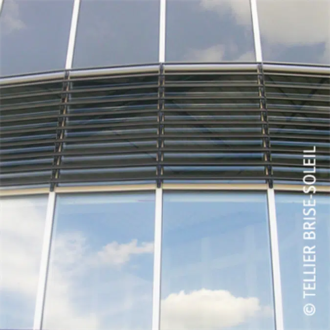 Sun shade with clip-on blades for vertical installation - Canicule range