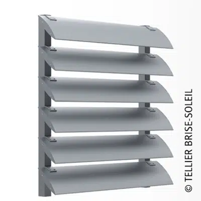 画像 Sun shade by Speed-Fix forks vertical installation and standing blades - Azur range