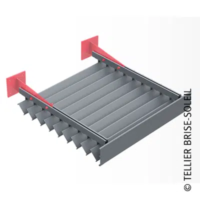 画像 Sun screen with clip-on blades, horizontal installation with blades underneath - Canicule range
