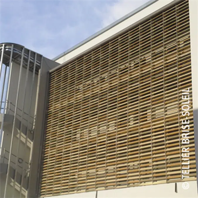 Brise-soleil entre plats pose horizontale, verticale et lames debout - Gamme Recti'Ligne