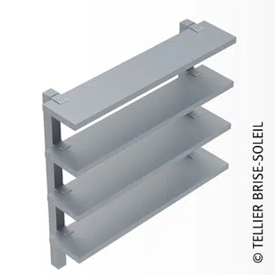 Image pour Brise-soleil par fourchettes Speed-Fix pose verticale et lames debout - Gamme Recti'Ligne