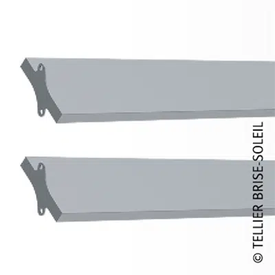 Sunbreaker between wing tips horizontal, vertical and standing blades - Recti'ligne range 이미지