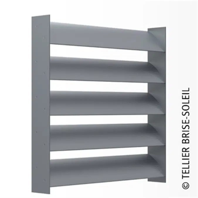 Sunbreaker between horizontal, vertical and standing slats - Azur range