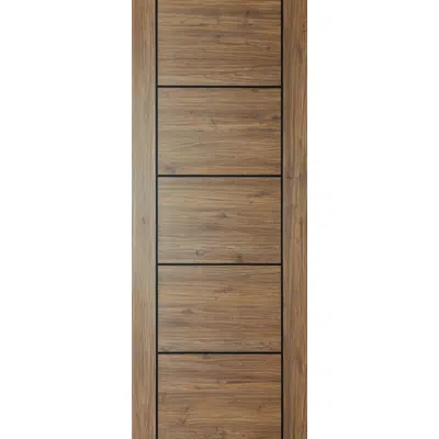 画像 Vanachai Single Swing Door with Groove Melamine Laminated Board MAG2