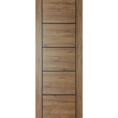 Image for Vanachai Single Swing Door with Groove Melamine Laminated Board MAG2