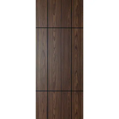 Image for Vanachai Single Swing Door with Groove Melamine Laminated Board ME2