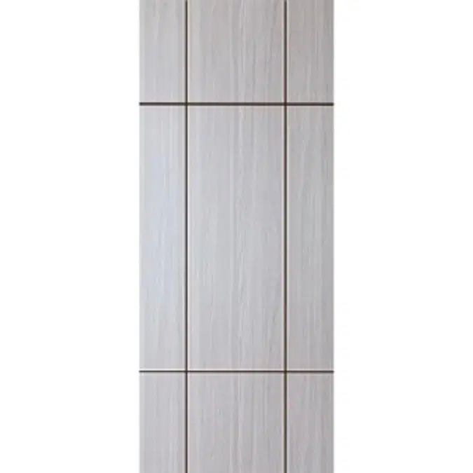 Vanachai Single Swing Door with Groove Melamine Laminated Board ME2