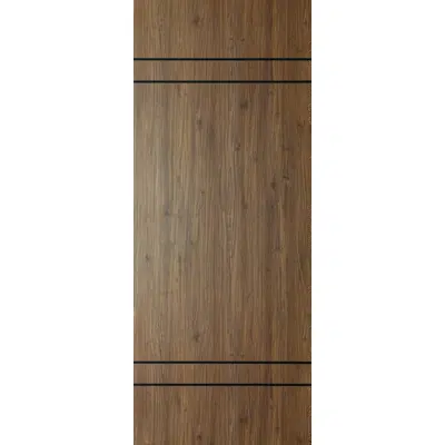 Image for Vanachai Single Swing Door with Groove Melamine Laminated Board ME5