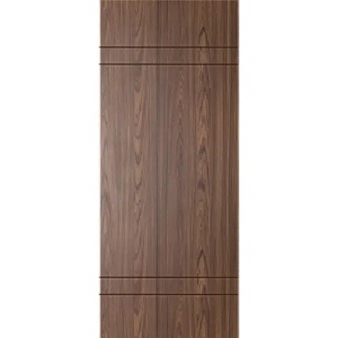 Vanachai Single Swing Door with Groove Melamine Laminated Board ME5