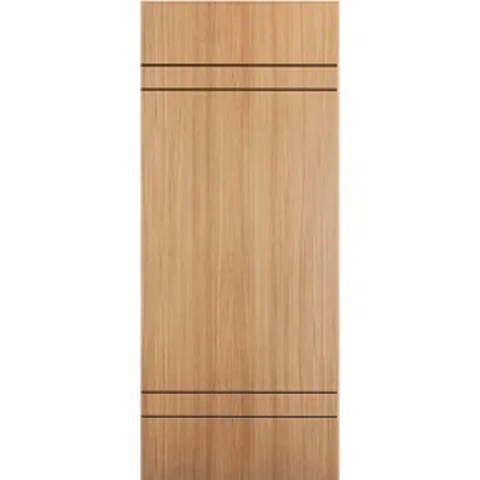 Vanachai Single Swing Door with Groove Melamine Laminated Board ME5