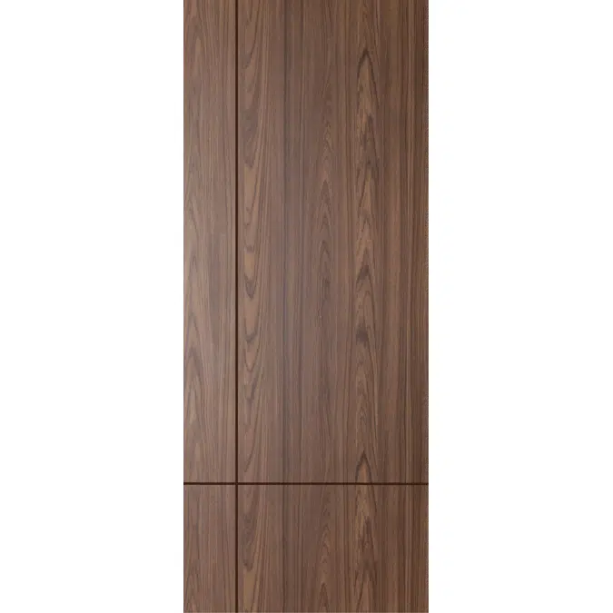 Vanachai Single Swing Door with Groove Melamine Laminated Board ME1