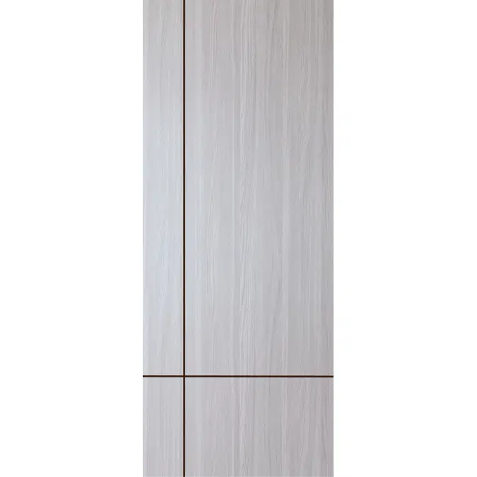 Vanachai Single Swing Door with Groove Melamine Laminated Board ME1