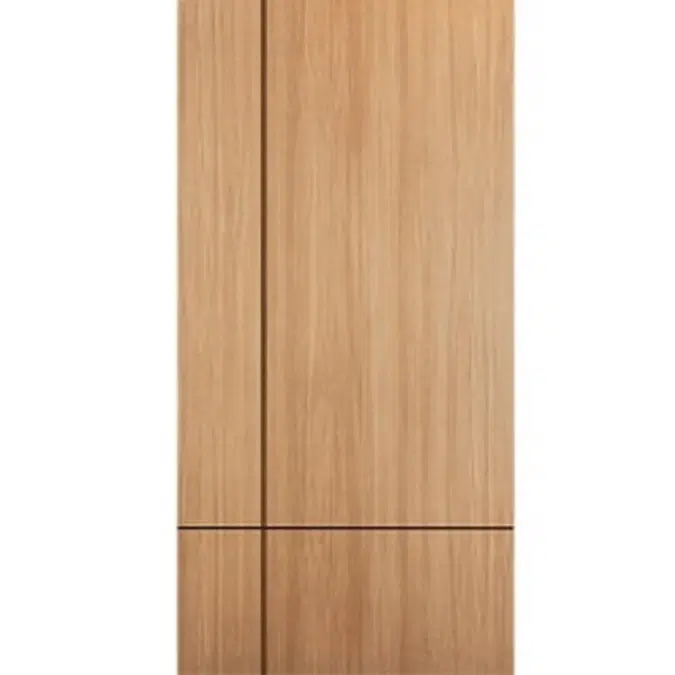 Vanachai Single Swing Door with Groove Melamine Laminated Board ME1