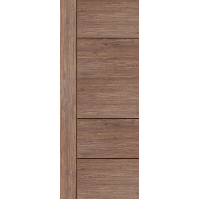 Vanachai Single Swing Door with Groove Melamine Laminated Board MAG1