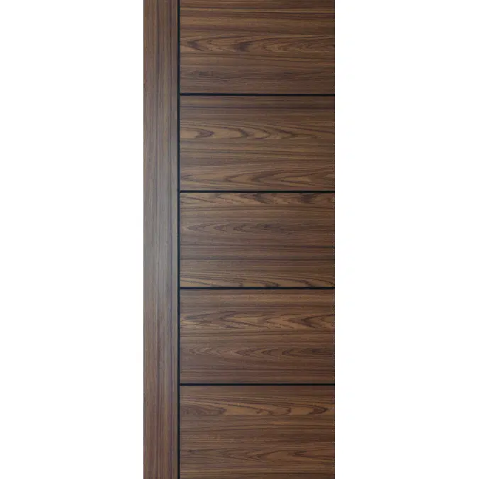 Vanachai Single Swing Door with Groove Melamine Laminated Board MAG1