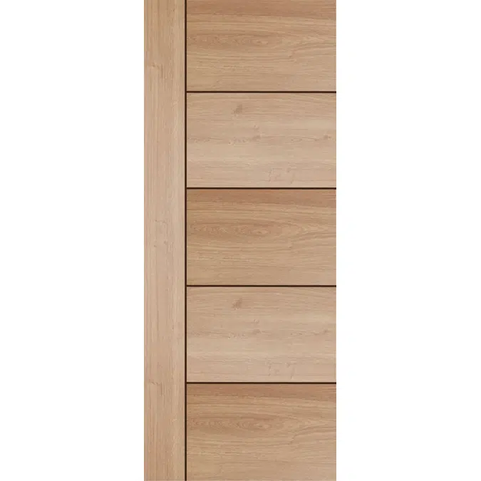 Vanachai Single Swing Door with Groove Melamine Laminated Board MAG1