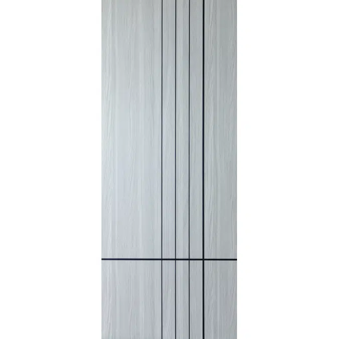 Vanachai Single Swing Door with Groove Melamine Laminated Board ME6