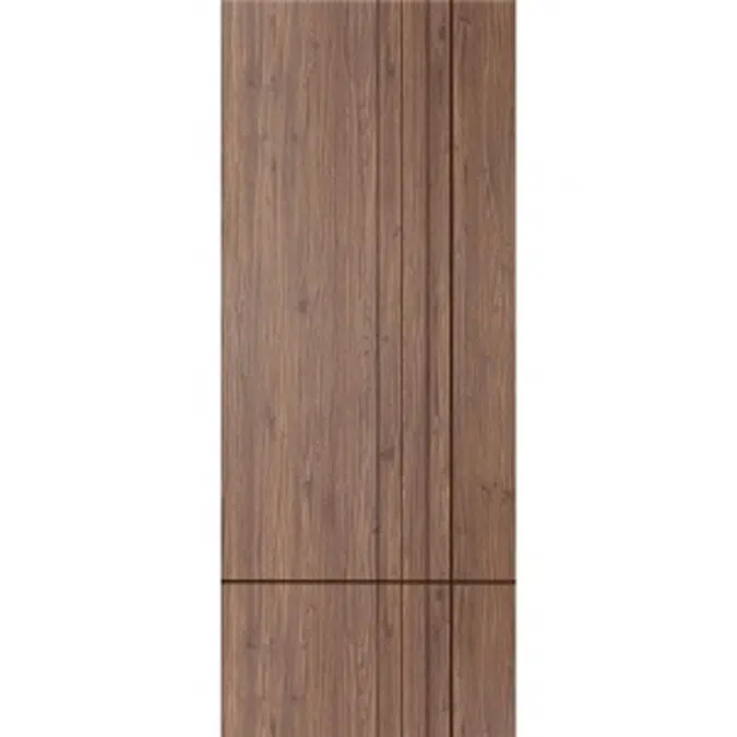 Vanachai Single Swing Door with Groove Melamine Laminated Board ME6