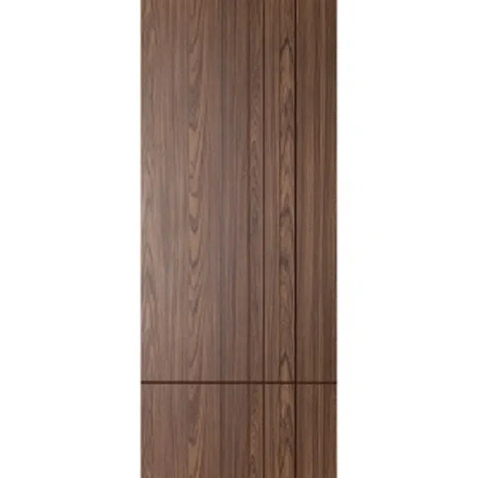 Vanachai Single Swing Door with Groove Melamine Laminated Board ME6