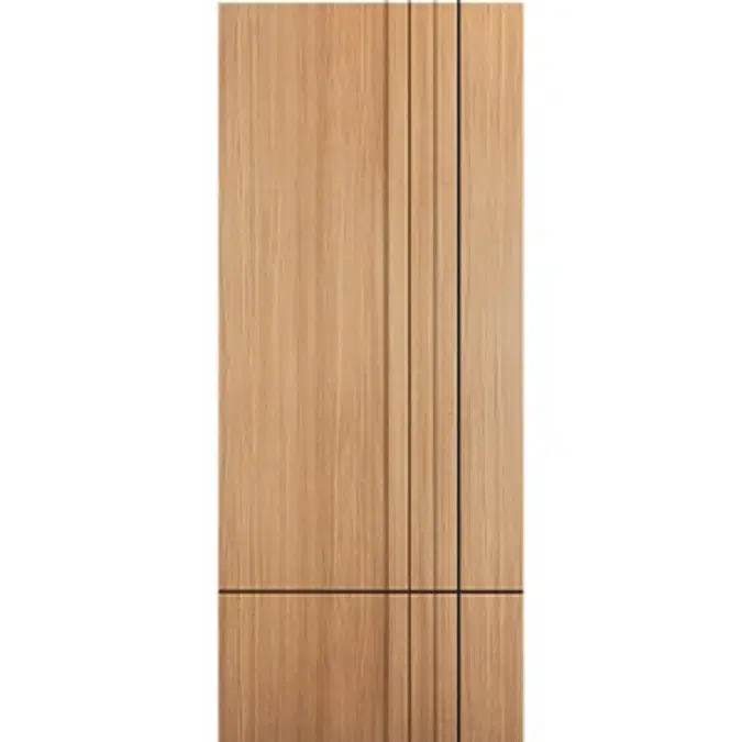 Vanachai Single Swing Door with Groove Melamine Laminated Board ME6