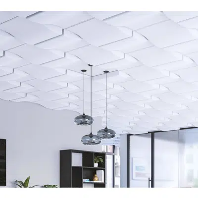 afbeelding voor Linear Wave Molded Acoustic Ceiling Tiles