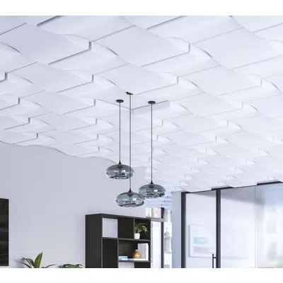 Image for Linear Wave Molded Acoustic Ceiling Tiles