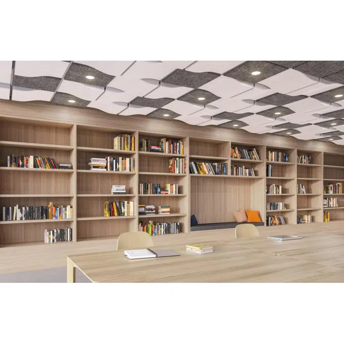 Linear Wave Molded Acoustic Ceiling Tiles