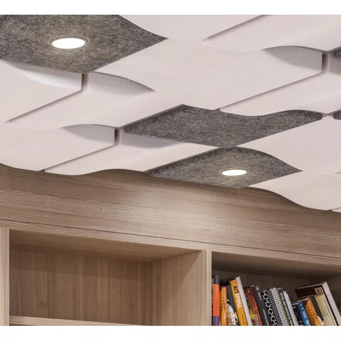 Linear Wave Molded Acoustic Ceiling Tiles