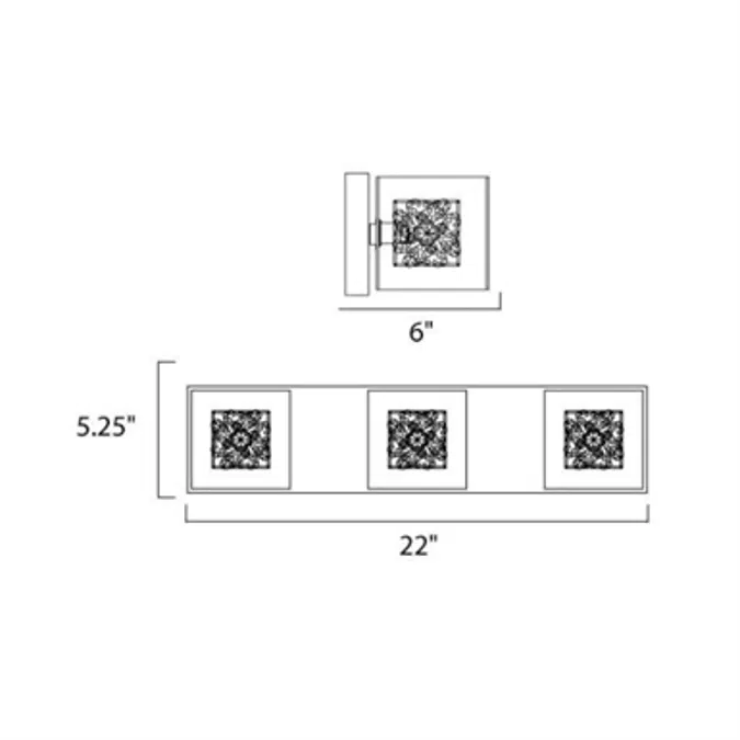 ET2 Gem E22833-18PCPC Wall Mount Bath Vanity