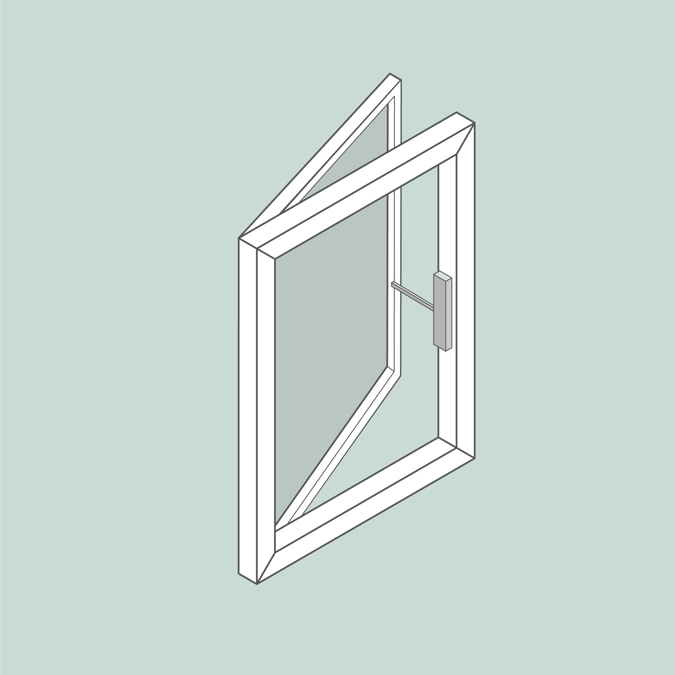 BIM objects Free download! Window Openers Side hung Facade with