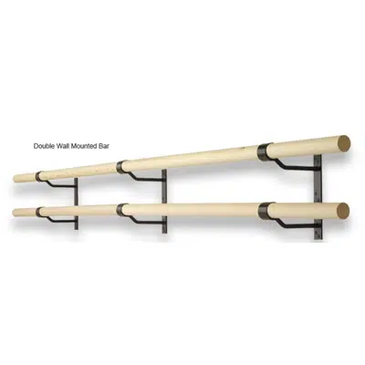 Imagem para Harlequin Wall-mounted Double Ballet Barre Bracket}