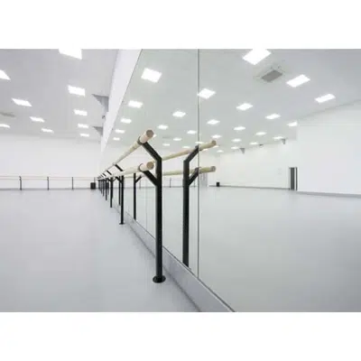 Harlequin Floor-mounted Double Ballet Barre Bracket için görüntü