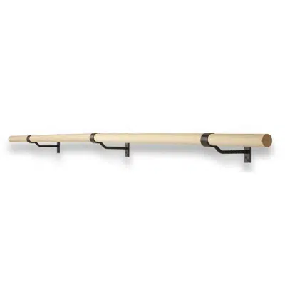 obraz dla Harlequin Wall-mounted Single Ballet Barre Bracket