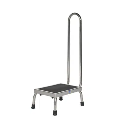 Pedigo Products P-10-A-SS Step Stool with Handrail için görüntü