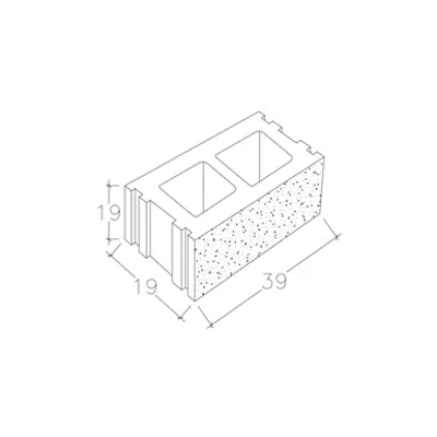 imagem para Bloque Split de Prefabricado de Hormigón Hidrófugo de 40x20x20