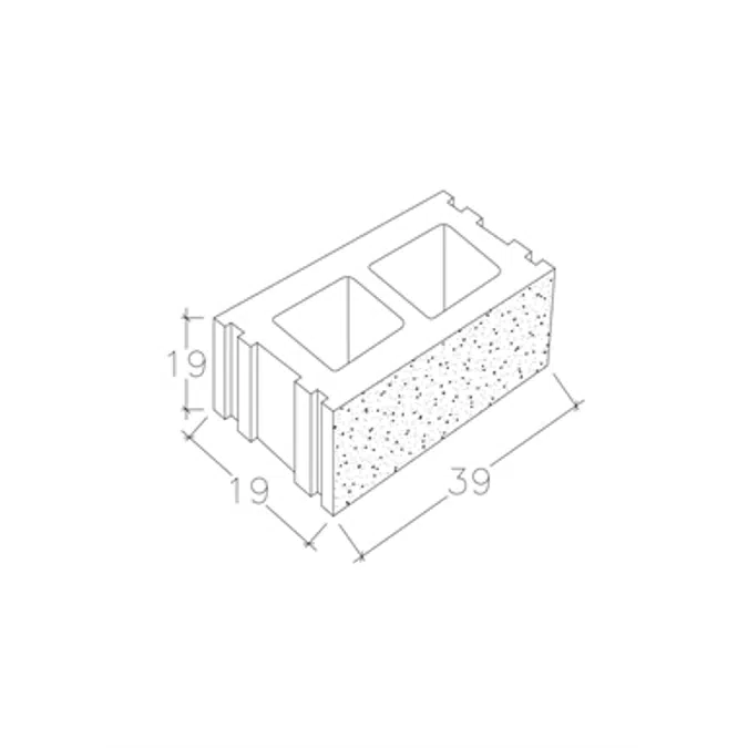 Bloque Split de Prefabricado de Hormigón Hidrófugo de 40x20x20