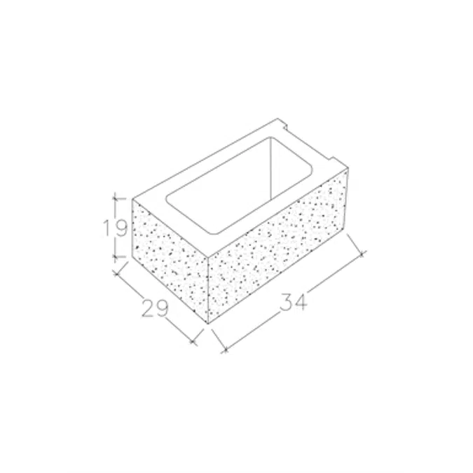 Bloque Split de Prefabricado de Hormigón Hidrófugo de 40x20x15